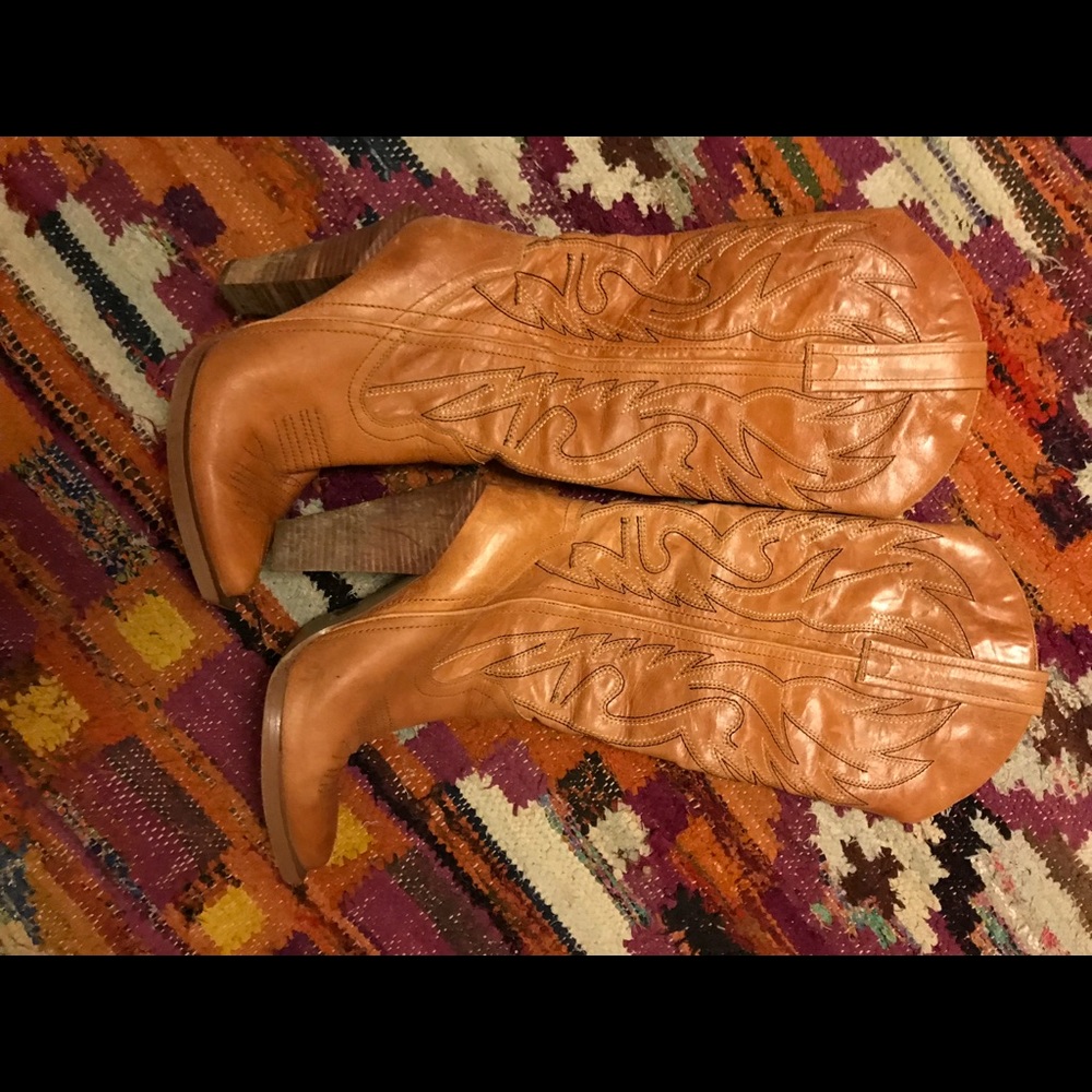 Knee high cowboy boots